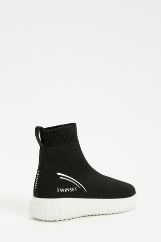 Sock trainers with logo