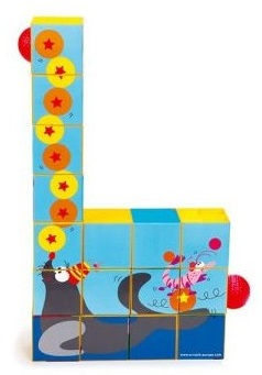 פאזל קוביות 2 ב 1 עם כדור מתגלגל 4