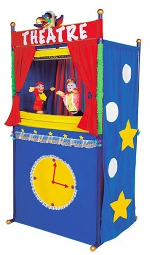 מתקן תאטרון בובות רצפתי ענק עם מסך ו 12 בובות  1