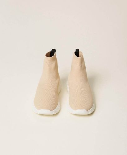 Sock trainers with logo