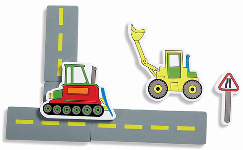 סט דמויות להתאמה ומשחק באמבטיה - כלי עבודה וכבישים 26 חלקים 5