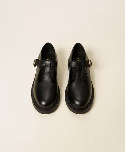 Mary Jane leather loafers