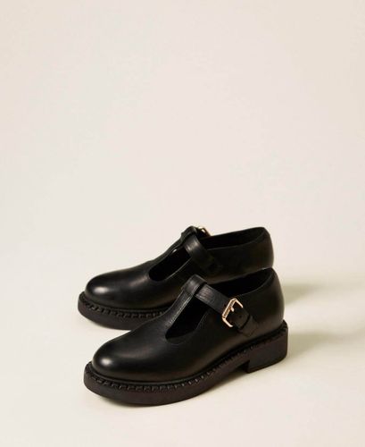 Mary Jane leather loafers