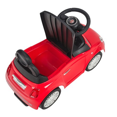 בימבה עם הגה בדמות פיאט Fiat 500 עם אפקטים קוליים ותא אחסון - אדום 7