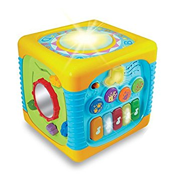 קוביית פעילות מוזיקאלית עם משחק התאם צורה 4
