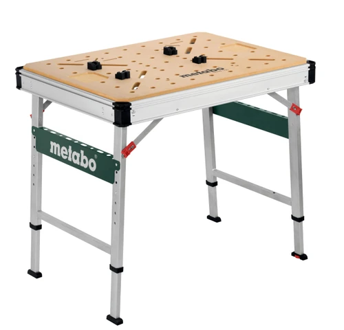 שולחן עבודה מתקפל ונייד Metabo MWB 100 - משטח עבודה רב תכליתי למקצוענים ולבית