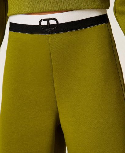 Scuba fabric palazzo trousers