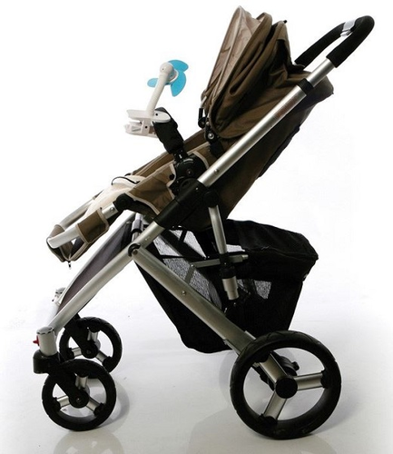 מאוורר לעגלת תינוק F230 - לבן/תכלת 4
