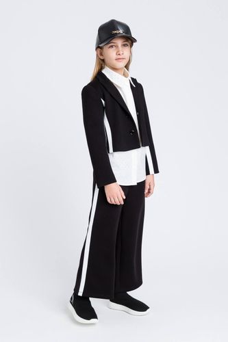 Scuba fabric palazzo trousers