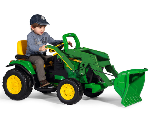 טרקטור ממונע 12V ג'ון דיר עם כף JOHN DEERE GROUND LOADER 1
