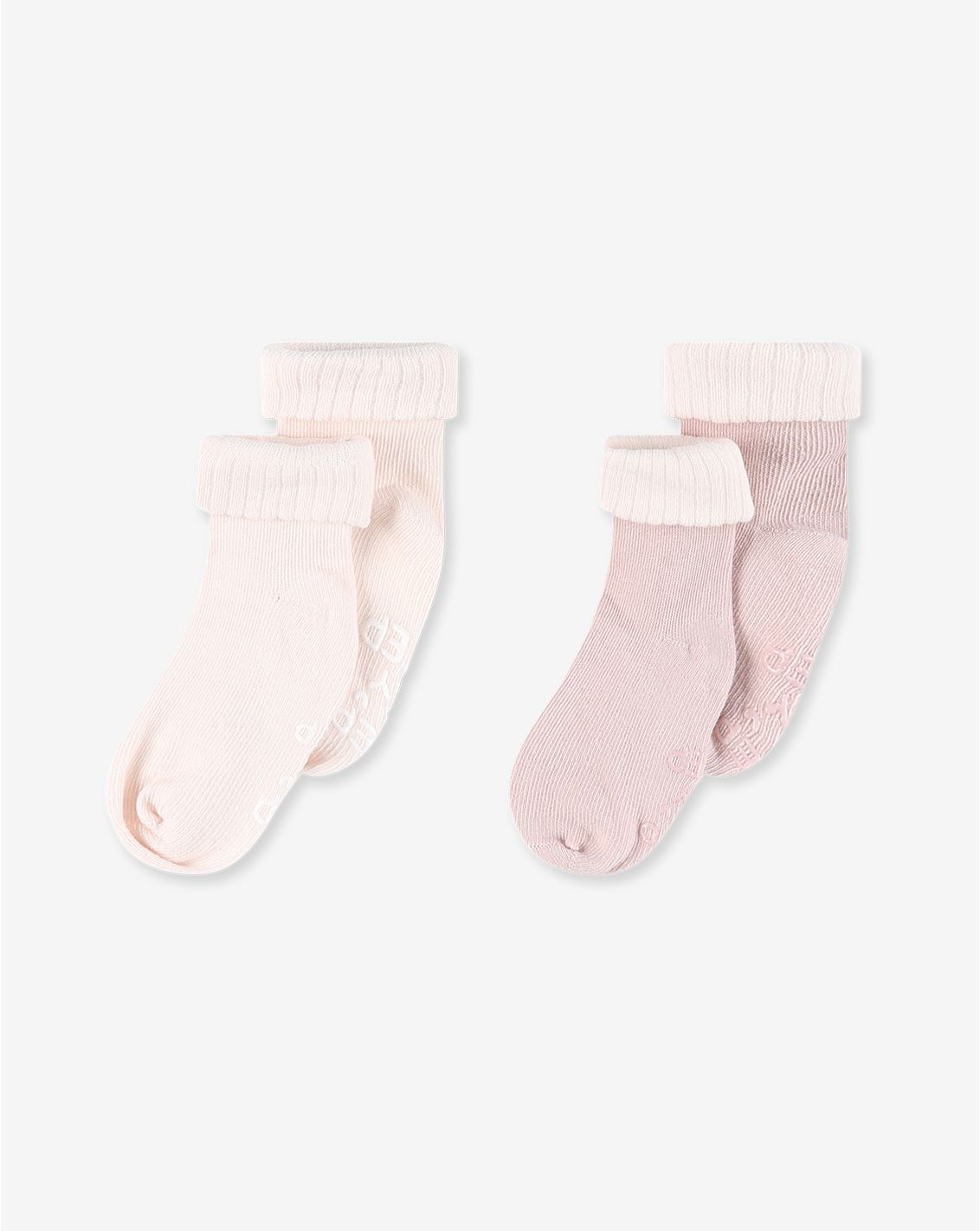 מארז שני זוגות גרבי ריב למניעת החלקה SOCKS 6-12-ורוד בהיר