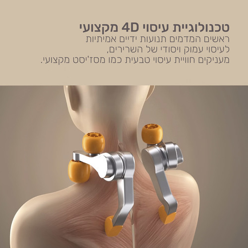 חגורת עיסוי עם טכנולוגיית עיסוי 4D ופונקציית חימום אינפרא דגם: TENSIO