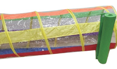 מנהרת זחילה XXL חצי שקופה עם מזרן מונע החלקה 2