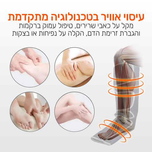 מכשיר עיסוי והרפיה לרגליים בשיטת לחץ אוויר דגם: LEGCURE