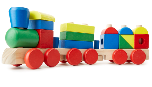 רכבת עץ עם 15 צורות וקוביות 3