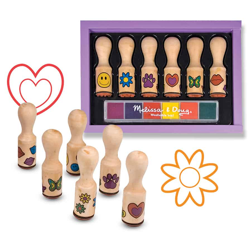 סט 6 חותמות עם ידית מעץ 2