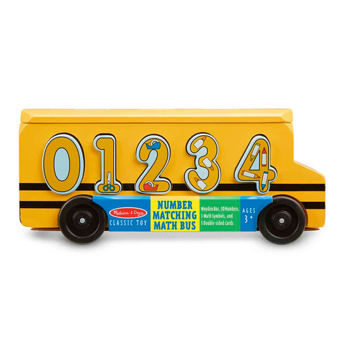 סט אוטובוס לימוד והתאמת מספרים מעץ 19 חלקים 3