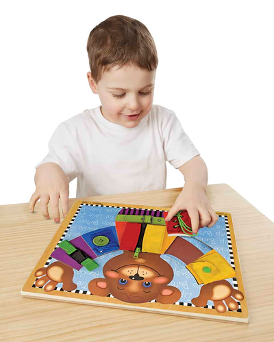 לוח פאזל דובי לימודי מעץ 3