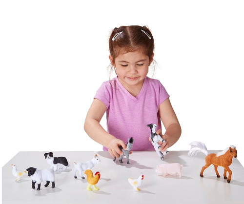 מארז חיות חווה בציפוי פליז 10 חלקים 2