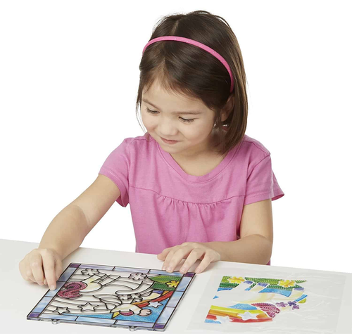 ערכת יצירה פסיפס עם למעלה מ 70 מדבקות ודבקית תליה - חד קרן 3