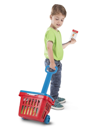 סל מכולת על גלגלים עם 10 פריטים 2