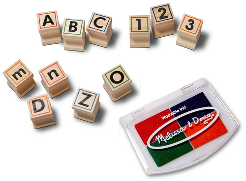 סט 71 חותמות אותיות ה A-B-C מעץ 3