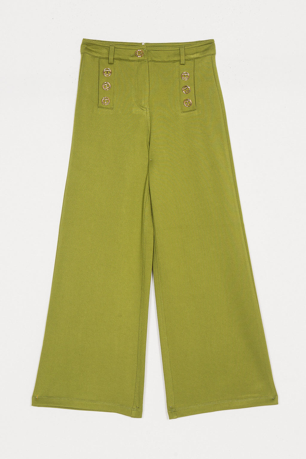 Palazzo trousers with Oval T buttons