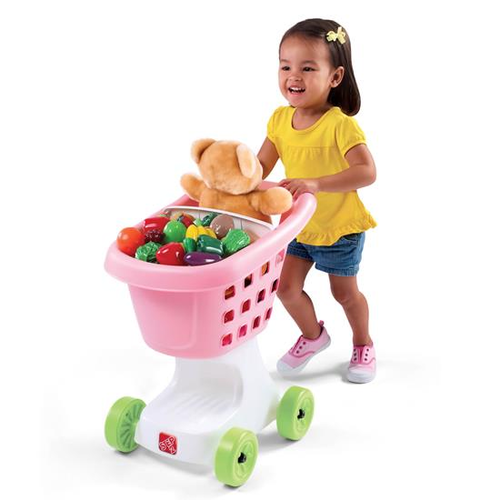 עגלת סופר / קניות לילדים דגם 7085 - ורודה 3