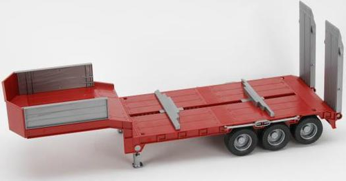 סט משאית גרר סקניה SCANIA אדומה וטרקטור שופל קטרפילר CAT צהוב 4