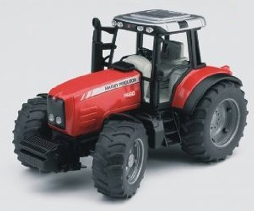 טרקטור פורגוסון עם עגלה נגררת 7480 Massey Ferguson אדום 4