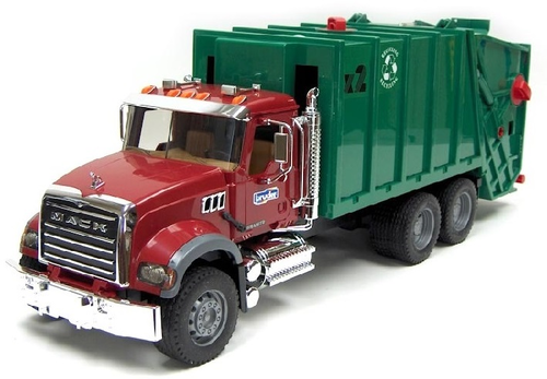 משאית זבל MACK Granite Garbage truck עם 2 פחים 1