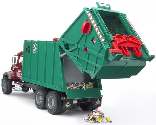 משאית זבל MACK Granite Garbage truck עם 2 פחים 4