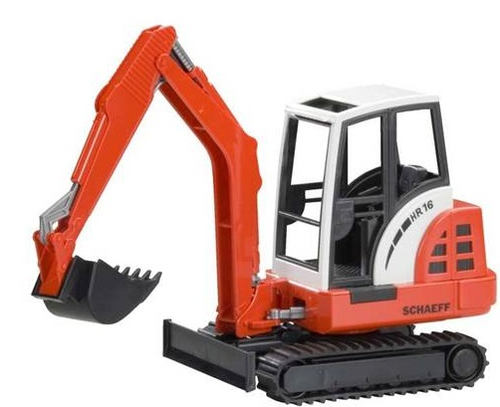 מיני טרקטור מחפרון Schaeff HR16 Mini excavator עם כף נשלפת - אדום 1
