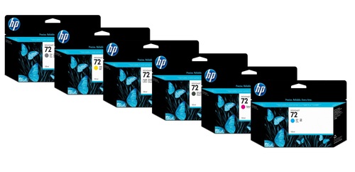 סט דיו מקורי שלם HP 72 130ml