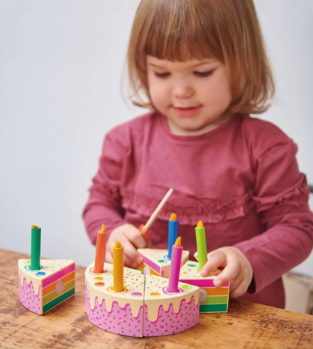עוגת יום הולדת בצבעי הקשת 14 חלקים 4
