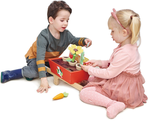 מריצת משחק מעץ עם כלי גינון 12 חלקים 3