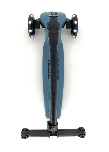 קורקינט לילדים ידית מתקפלת Highwaykick 3 LED, אורות ב 3 גלגלים ומונע התהפכות STEEL כחול 2