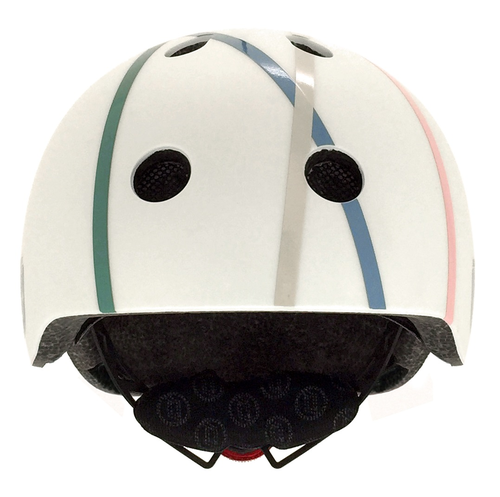קסדה בטיחותית עם מנגנון התאמה לראש, תאורת LED אחורית וסוגר מגנטי - כחול 3