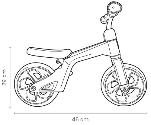 Tech Bicycle אופני איזון עם כיסא וידית מתכווננים - שחור 3