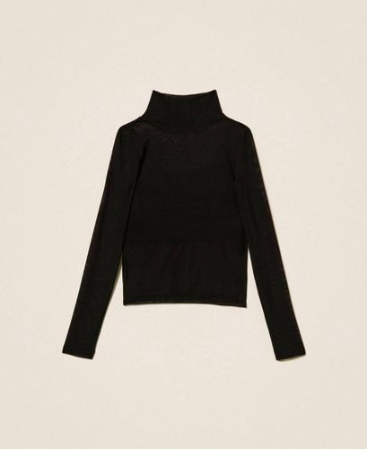 Tulle top with logo