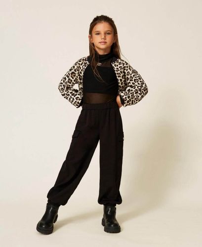 Tulle top with logo