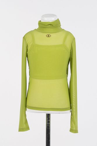 Tulle top with logo