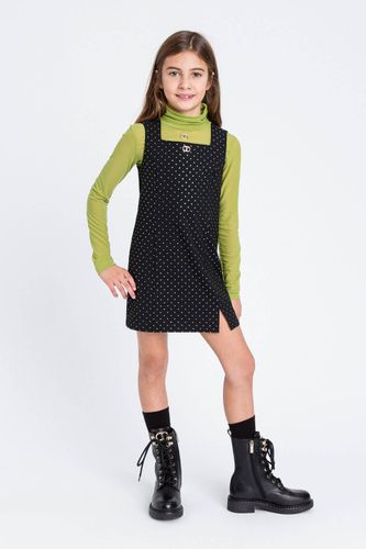 Tulle top with logo