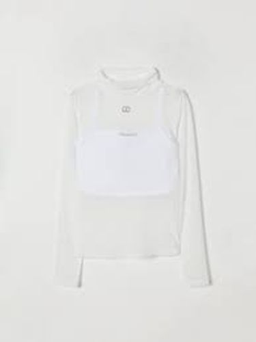 Tulle top with logo