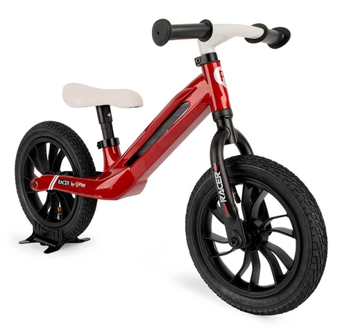 Racer אופני איזון קלילים במיוחד עם שלדת מגנזיום, מושב וידית מתכווננים - אדום/לבן 2