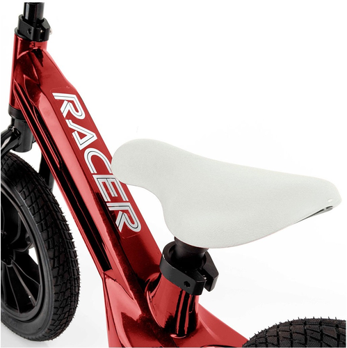 Racer אופני איזון קלילים במיוחד עם שלדת מגנזיום, מושב וידית מתכווננים - אדום/לבן 5