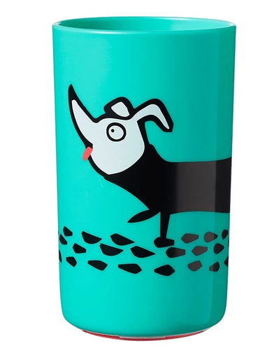 כוס שתיה עם תחתית מונעת נפילה Super Cup 300ml - ירוק 1