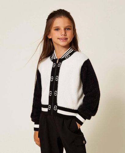 Knit bomber jacket with Oval T