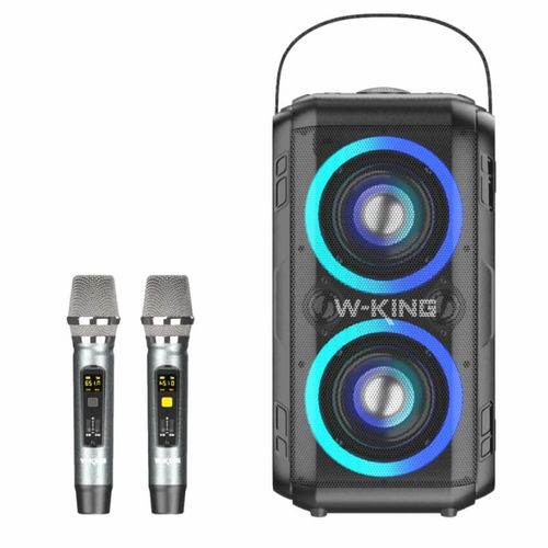 רמקול בידורית עם 2 מיקרופונים אלחוטיים W-King T9II