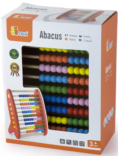 חשבוניית חרוזים 10 על 10 מעץ 3